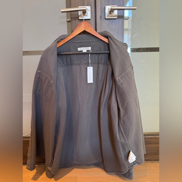 Men's Outerknown blanket shirt, NWT, XL, dark gray. - Picture 4 of 7